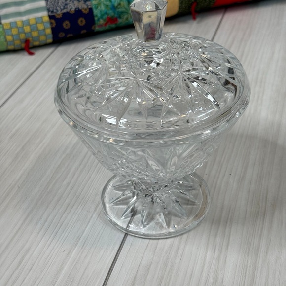 Cristal J.G. DURAND France Crystal Candy Dish Bowl Pedestal with Lid - Picture 1 of 12